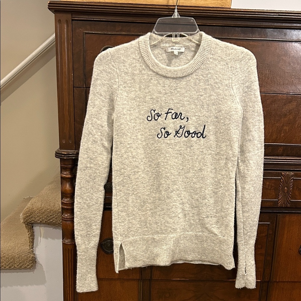 Madewell Wool Blend So Far So Good Sweater Women's Size XS